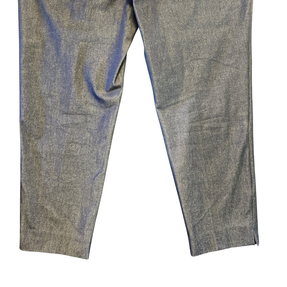 Talbots Chatham Ankle Pant 16P Womens Metallic Blue Denim Side Zip Trousers - Picture 6 of 13